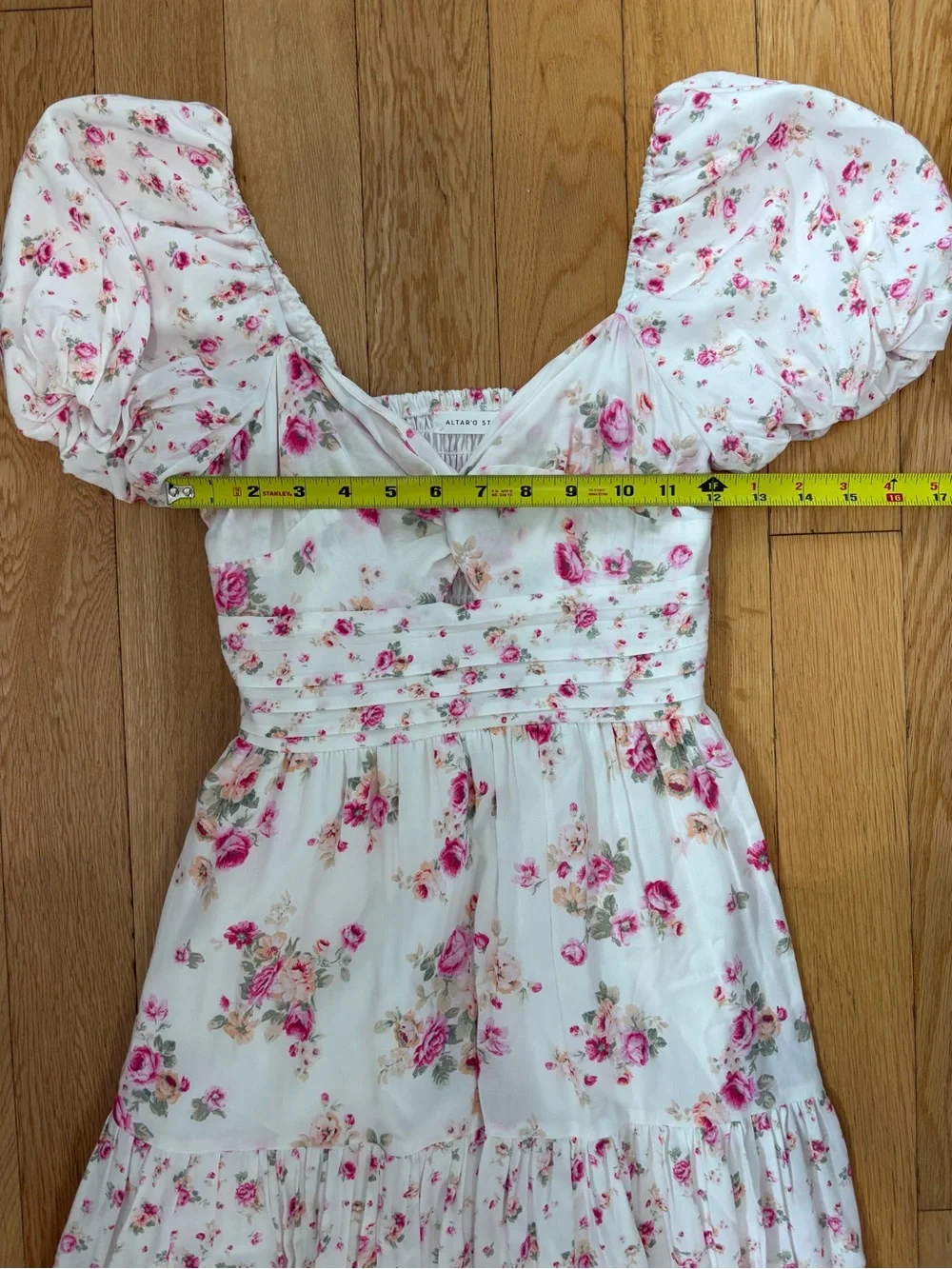Altar'd State White Pink Floral Solana Maxi Dress Size S NWT ASWD-253-843 - Picture 8 of 10